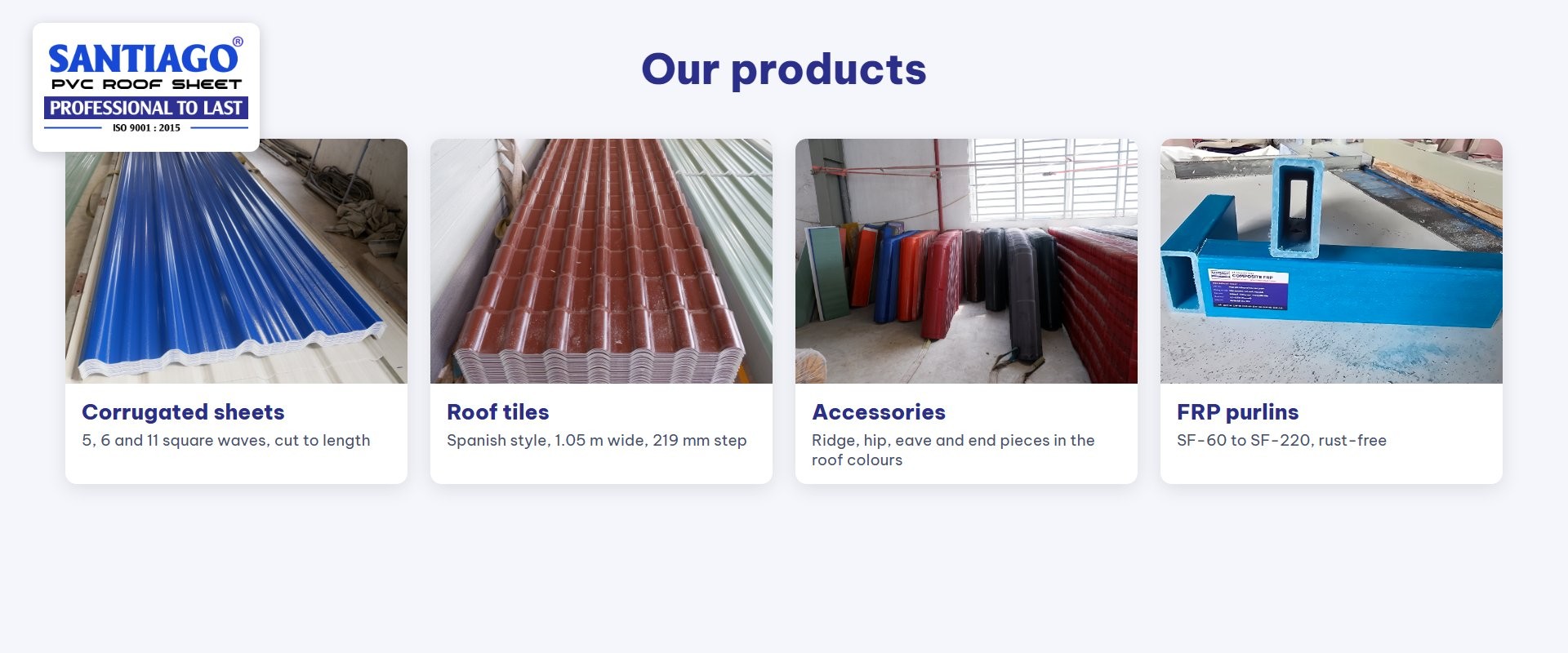 Santiago pvc roof sheet