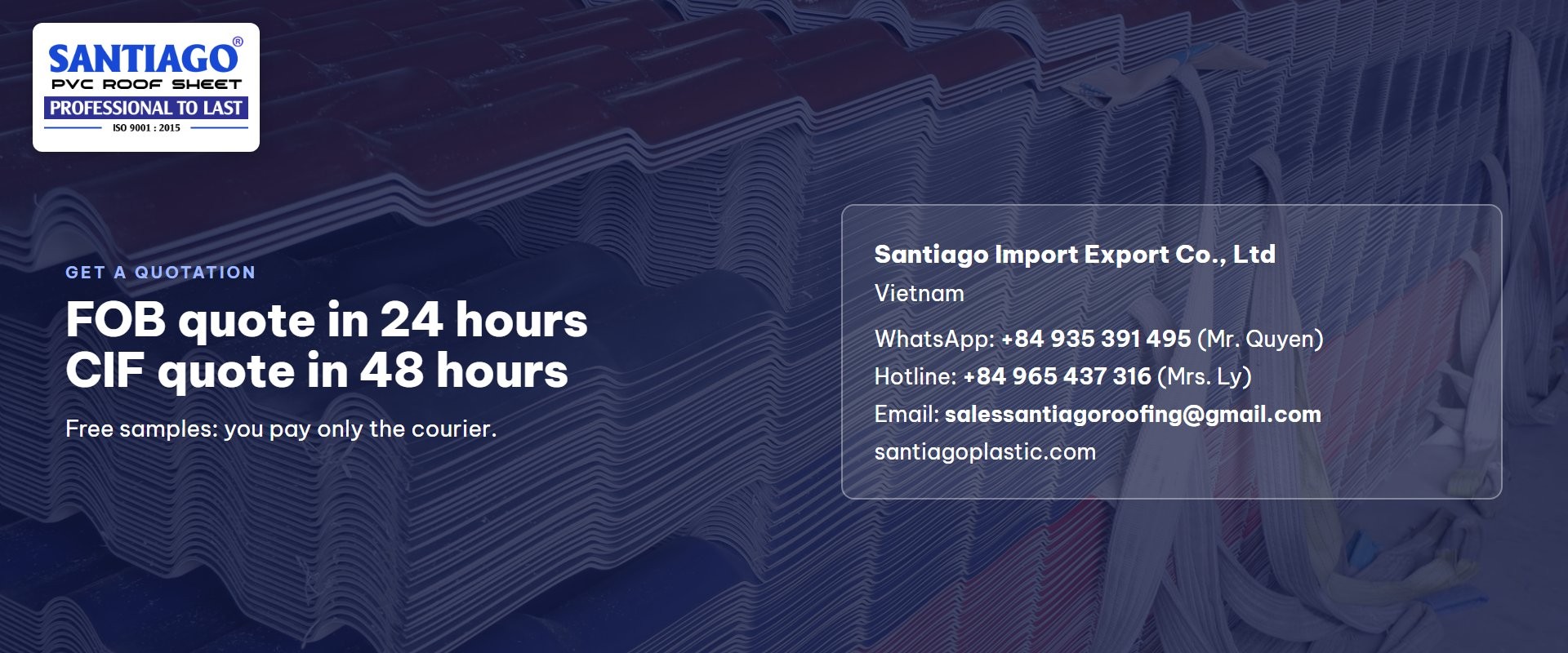 santiago pvc roof sheet