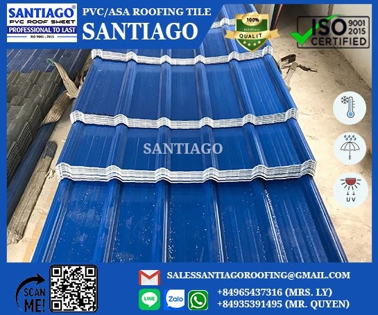 ASA PVC CORRUGATED ROOFING SHEET - 6 SQUARE WAVES 
