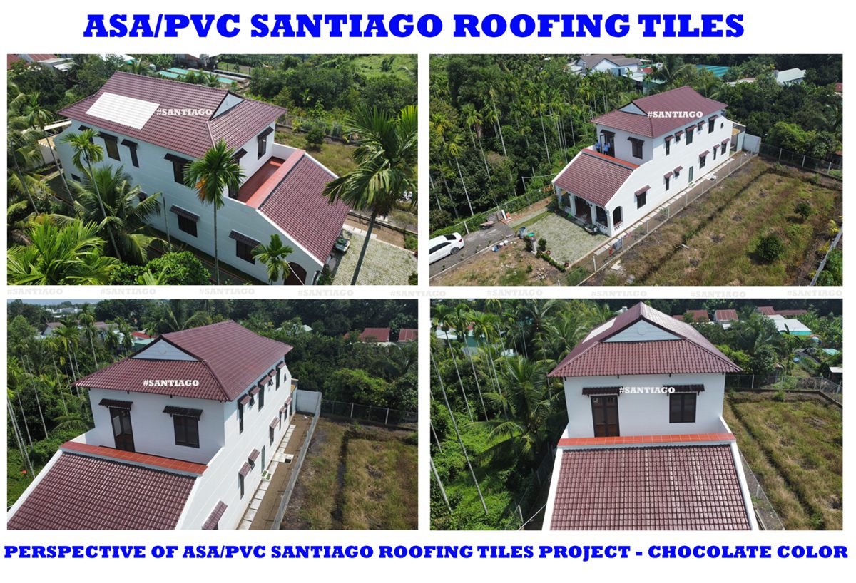 Porch roof with chocolate ASA PVC sheets